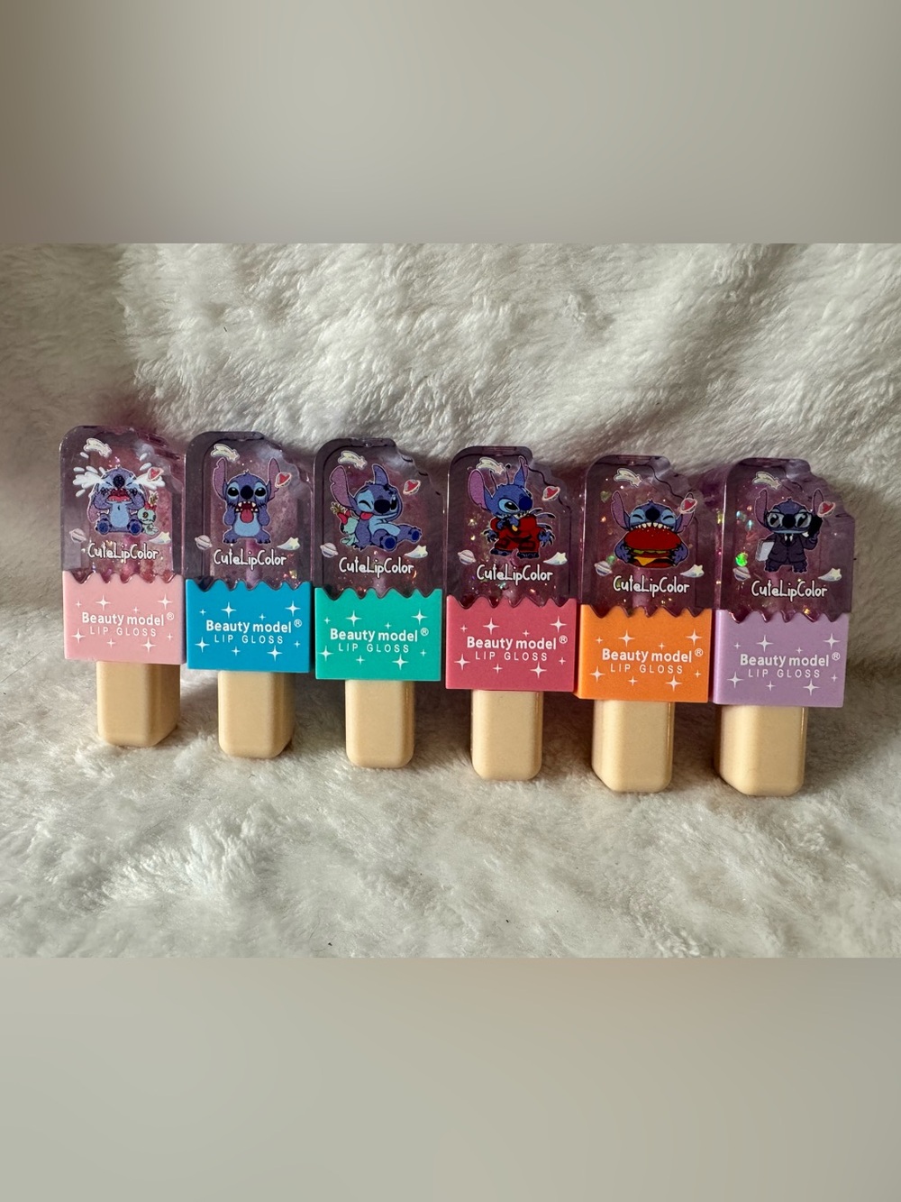 Beauty Model Cute Lip Color Gloss - Pink, Teal, Coral, Red, Orange, Lavender